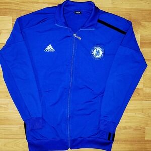 Adidas Chelsea FC Soccer Futbol Club Large Blue Track Jacket